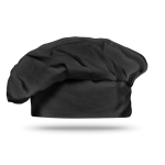 White cotton chef's hat for cooking events black colour