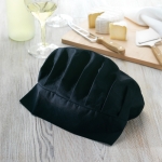 White cotton chef's hat for cooking events black colour fifth ambient view