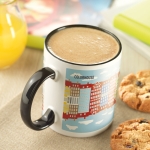 Ceramic coffee mug & coloured interior for sublimation, 300 ml black colour second ambient view 2