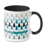 Ceramic coffee mug & coloured interior for sublimation, 300 ml black colour main view