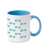 Ceramic coffee mug & coloured interior for sublimation, 300 ml view with print area