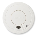 Smoke detector with function display in plastic housing white colour second view