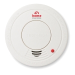 Smoke detector with function display in plastic housing white colour third main view