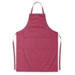 Kitchen apron with front pockets, adjustable neck strap, 190 g/m2 burgundy colour