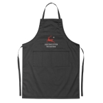 Kitchen apron with front pockets, adjustable neck strap, 190 g/m2 black colour main view