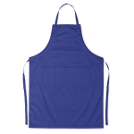 Kitchen apron with front pockets, adjustable neck strap, 190 g/m2 blue colour