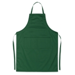 Kitchen apron with front pockets, adjustable neck strap, 190 g/m2 green colour