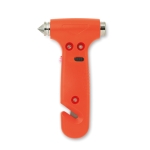 Emergency hammer for cars with LED light and ABS cutter orange colour