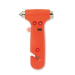 Emergency hammer for cars with LED light and ABS cutter orange colour third view