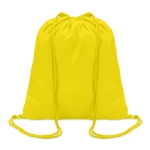 Sustainable drawstring drawstring bag made of cotton, 100 g/m2 yellow colour