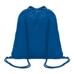 Sustainable drawstring drawstring bag made of cotton, 100 g/m2 royal blue colour