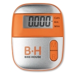 Economical plastic pedometer with clip for promotions orange colour main view