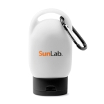 Sunscreen with carabiner, 30 ml, SPF 20 black colour main view