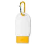 Sunscreen with carabiner, 30 ml, SPF 20 yellow colour