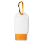 Sunscreen with carabiner, 30 ml, SPF 20 orange colour