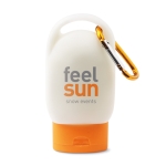 Sunscreen with carabiner, 30 ml, SPF 20 orange colour third main view