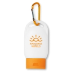 Sunscreen with carabiner, 30 ml, SPF 20 orange colour second main view