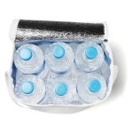 Cooler bag, polyester, for 1.5 L bottles in white, 80 g/m2 white colour second view