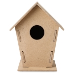 Bird house, self assemble, made of MDF, for the garden wood colour