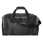 Sports bag made of 600D polyester with multiple pockets black colour