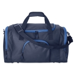 Sports bag made of 600D polyester with multiple pockets blue colour