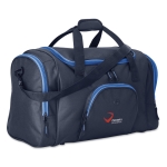 Sports bag made of 600D polyester with multiple pockets blue colour second main view