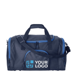 Sports bag made of 600D polyester with multiple pockets view with print area