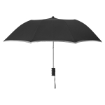 Foldable manual umbrella with reflective edge, Ø 93 black colour