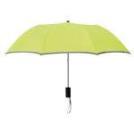 Foldable manual umbrella with reflective edge, Ø 93 neon green colour