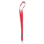 Lanyard with removable buckle and closure for events red colour