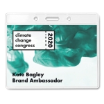 Transparent card sleeve, for promotional events transparent colour