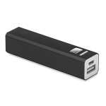 Aluminium power bank,  2,200 mAh black colour