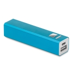 Aluminium power bank,  2,200 mAh blue colour