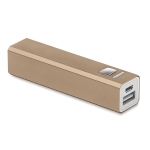 Aluminium power bank,  2,200 mAh champagne colour