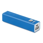 Aluminium power bank,  2,200 mAh royal blue colour