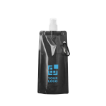 Foldable drinking bottle made of PE carabiner, 460 ml, Clip main view