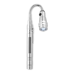 Extendable torch with 3 LED lights, 57 cm long silver colour fifth view