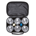 Boules game with metal balls in a bag for events black colour fourth view