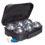 Boules game with metal balls in a bag for events black colour sixth view