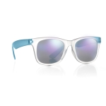 Sunglasses with mirrored lenses for events, UV400 protection blue colour second view