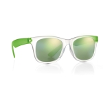 Sunglasses with mirrored lenses for events, UV400 protection green colour second view