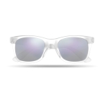 Sunglasses with mirrored lenses for events, UV400 protection transparent colour