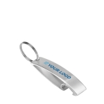 Aluminium bottle opener with keyring in glossy colours