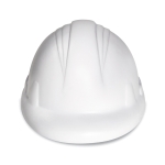 Promotional anti-stress ball in the shape of a helmet in white white colour