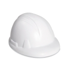 Promotional anti-stress ball in the shape of a helmet in white white colour second view