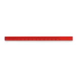 Carpenter's pencil with 14 cm ruler red colour