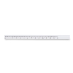 Carpenter's pencil with 14 cm ruler white colour