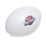 Anti-stress rugby ball white colour second main view