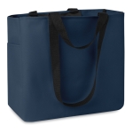 Shopping bag made of 600D polyester with inner compartment blue colour