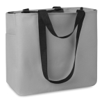 Shopping bag made of 600D polyester with inner compartment grey colour